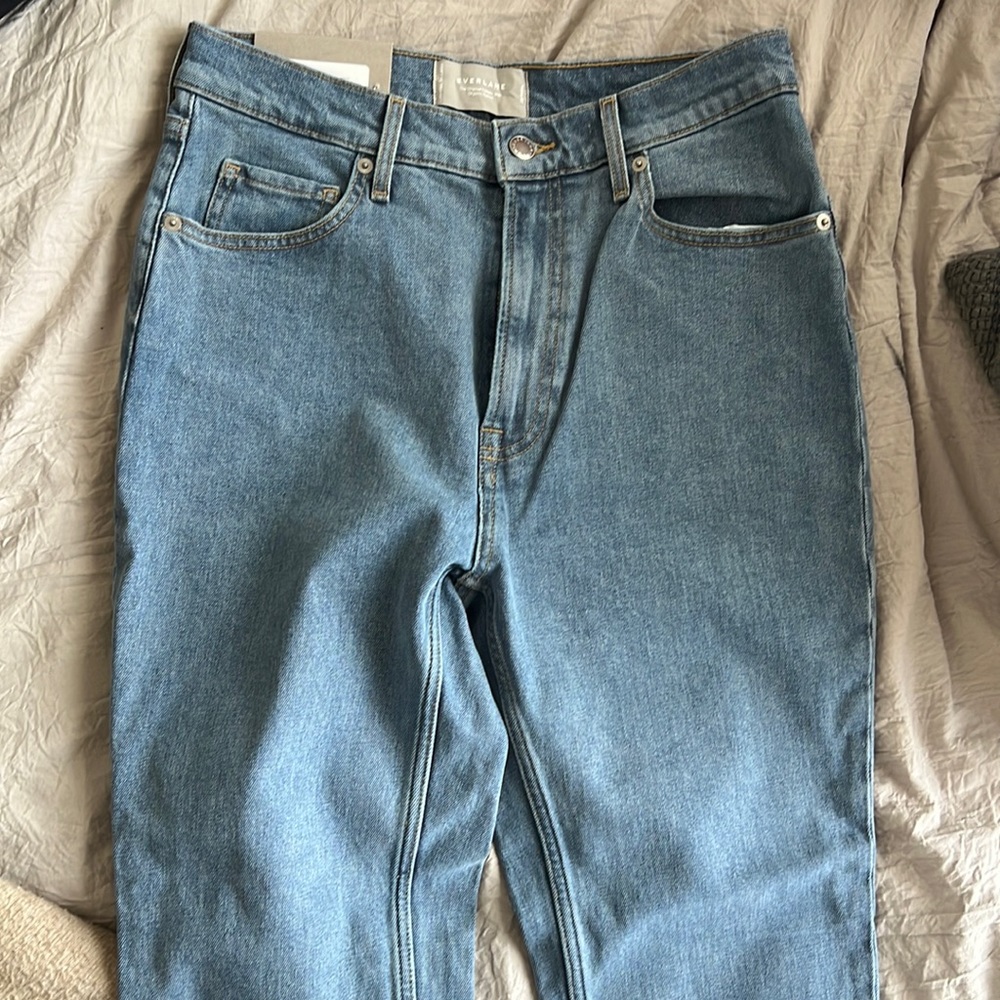 Everlane Original Cheeky Jeans size 28, Stone Washed Sky